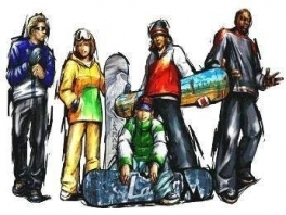 Dit zijn de speelbare snowboarders in de game.