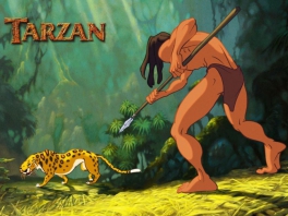 Speel als de jonge en de volwassen Tarzan!